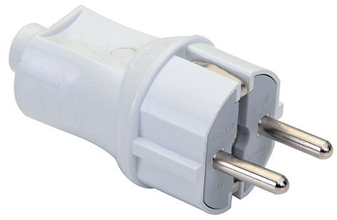 Электровилка DE-PA прямая белая С/З Евро (11116) Днепр - изображение 1