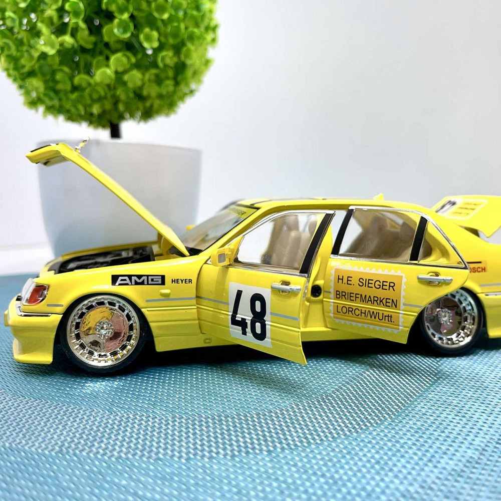 Машинка Авто Експерт Mercedes-Benz S-Class W140 металопластикова 1:24 звук світло інерція відчиняються двері капот багажник Жовта Чернігів - фото 7