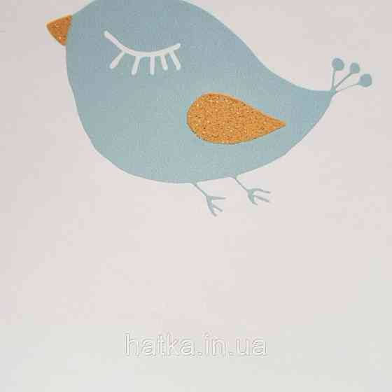 Шпалери флізелінові еко Decoprint 21106 Sweet Dreams дитячі птахи блакитні з жовтим на білому фоні 0,53x10,05 Київ