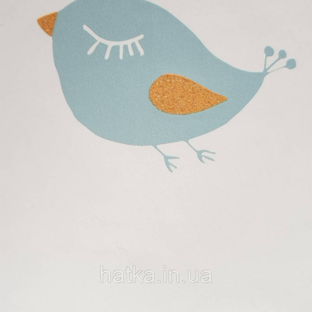 Шпалери флізелінові еко Decoprint 21106 Sweet Dreams дитячі птахи блакитні з жовтим на білому фоні 0,53x10,05 Київ - фото 3
