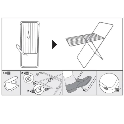 Сушилка для белья Casa Si City Plus 10m Black Напольная (CS92287C03E) (DAS302866) Винница
