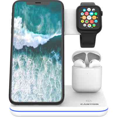 Зарядний пристрій Canyon 3in1 Wireless charger (CNS-WCS302W) Вінниця