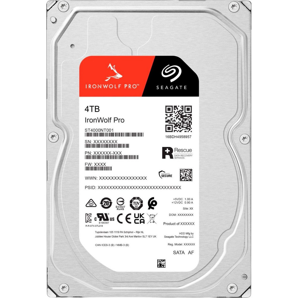Накопичувач HDD SATA 4.0TB Seagate IronWolf Pro 7200rpm 256MB (ST4000NT001) ( 3.5