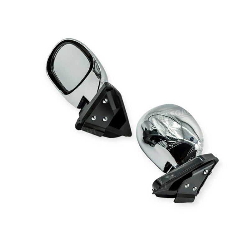 Зеркало заднего вида наружное универсальное на шарнире хром (к-кт 2 шт) 2101-2107 Мукачево - изображение 2