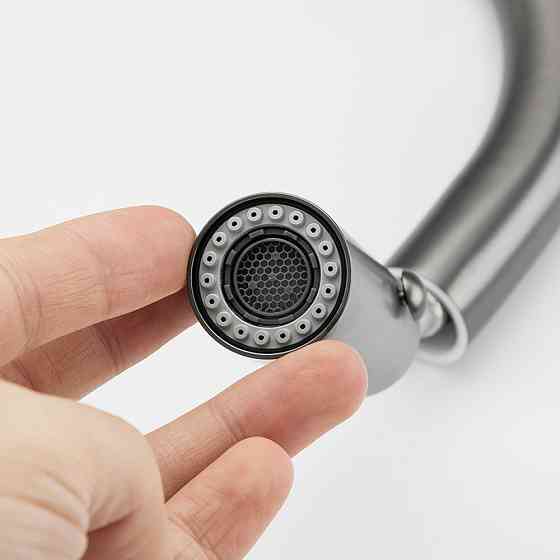 Смеситель для кухни GAPPO G4398-41 с выдвижным изливом, графит Киев