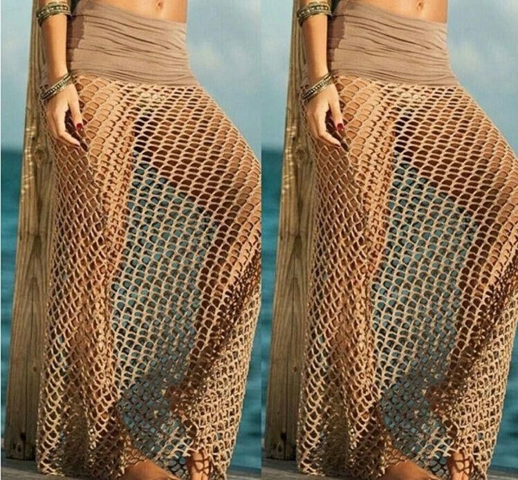 Пляжная юбка в сетку универсальный бежевый Киев - изображение 4