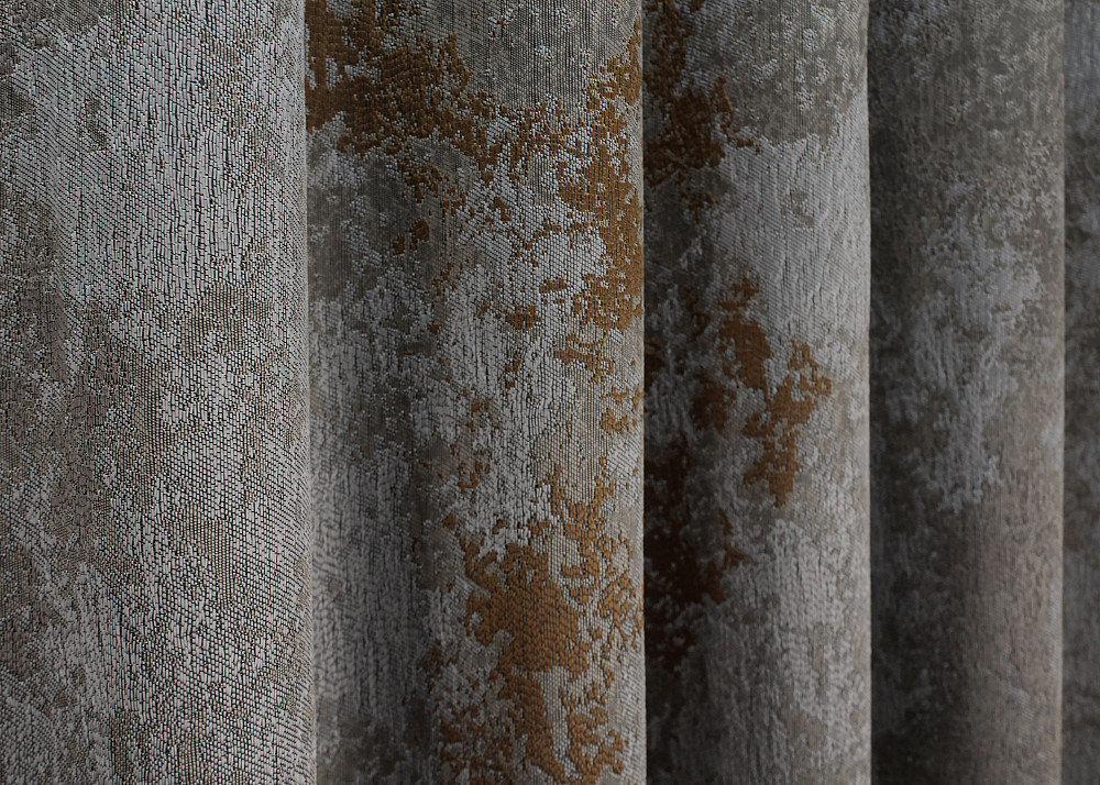 Комплект готовых штор VR-Textil Мрамор Al-7 № 1470ш Серо-коричневый 150х290 см 2 шт (33-0326) Киев - изображение 7