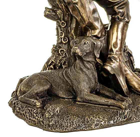 Статуэтка Veronese Охотник с ружьем 24,2х16х12 см подарок охотнику полистоун с бронзовым покрытием 68082A1 Киев