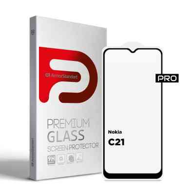 Стекло защитное Armorstandart Pro Nokia C21 Black (ARM70431) Винница