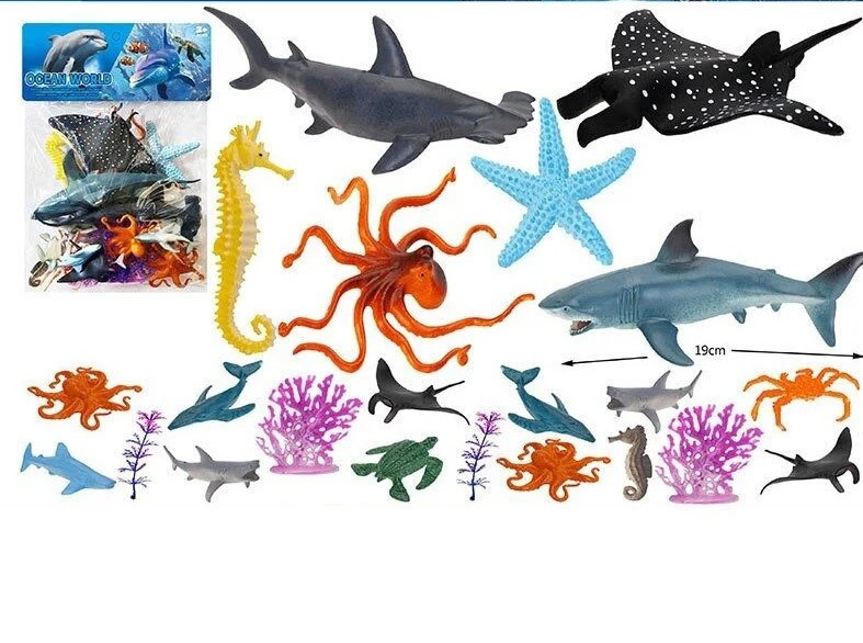 Набір тварин Океан 18 морських тварин корали водорості (0412-63 F) Чернігів - фото 1