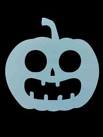 Хэллоуин трафарет Тыква из пластика 20 на 16 см серый Киев