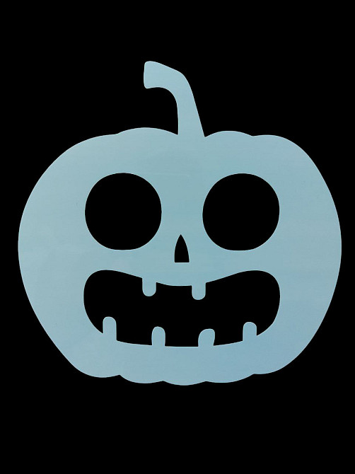 Хэллоуин трафарет Тыква из пластика 20 на 16 см серый Киев - изображение 1