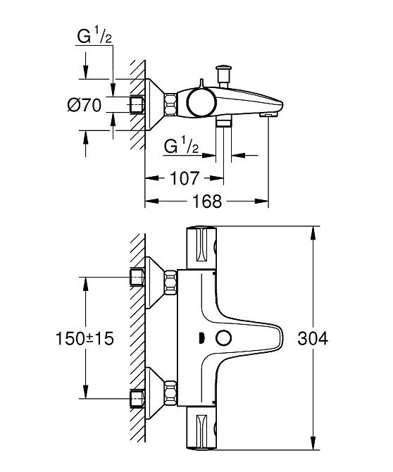 Термостат для ванни Grohe Grohtherm 800   ( 34567000 ) 37048 Харків - фото 6