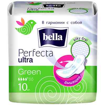 Гигиенические прокладки Bella Perfecta Ultra Green Drai 10 шт. (5900516305994) Винница