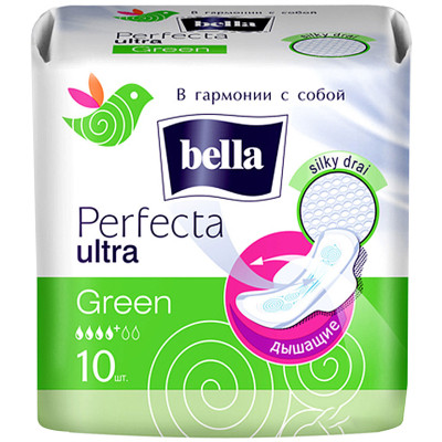 Гігієнічні прокладки Bella Perfecta Ultra Green Drai 10 шт. (5900516305994) Вінниця - фото 1