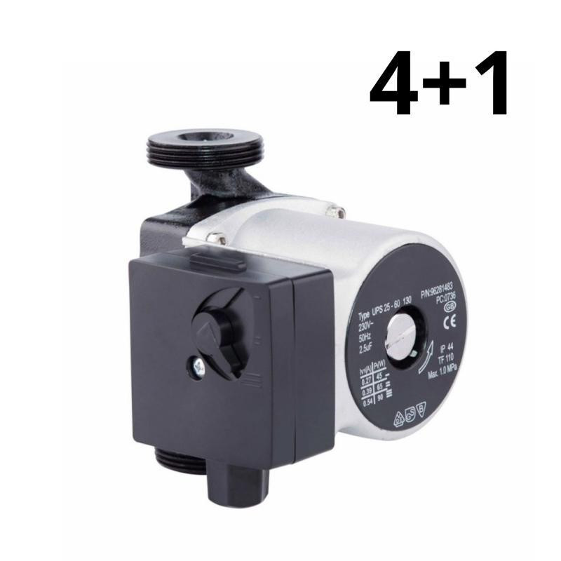 Насос циркуляційний GRS UPC 25/60/130 (сірий) з кабелем (без гайок) (4+1) Київ - фото 1