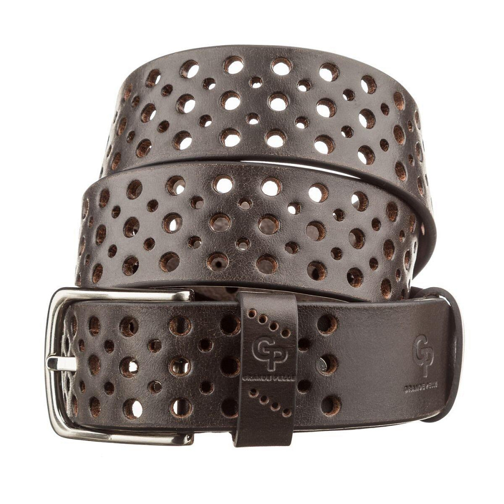 Ремень джинсовый Коричневый (GRANDE PELLE) Киев - изображение 5