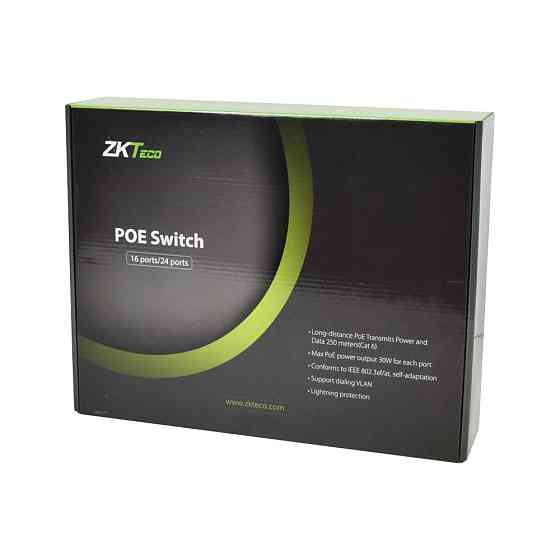 PoE-комутатор ZKTeco ZK-PoE1621N-200W з 16 портами PoE Київ
