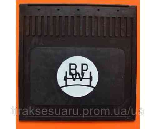 Брызговик с надписью BPW 400х400 рельефная надпись Брызговик резиновый 400х400 БПВ рельефная надпись Луцк