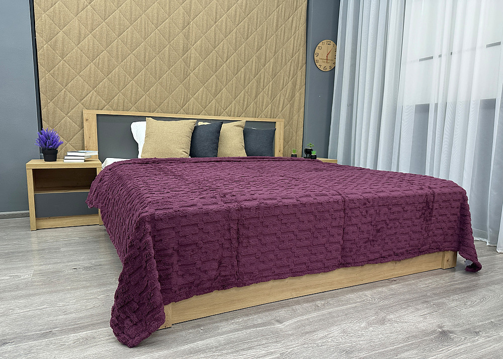 Плед-покривало 200х230 см (+-5см) Сливовый (87-242) Киев - изображение 4