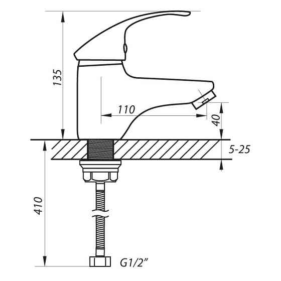 Змішувач для умивальника Zerix BIT-A 279   ( ZX0005 ) 35168 Харків