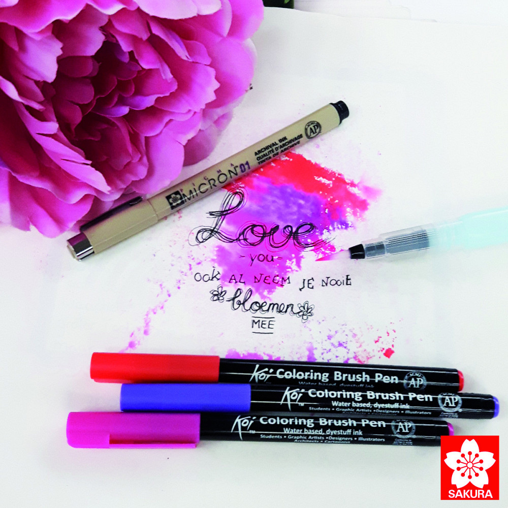 Набір маркерів Koi Coloring Brush Pen GRAY 6кол Sakura Київ - фото 2