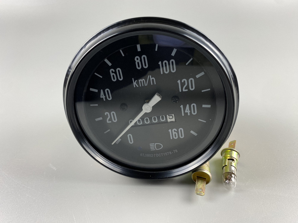 Спідометр механічний ГАЗ-53 УАЗ діаметр 100 мм 0-160 км підсвічування 12В Мукачево - фото 1