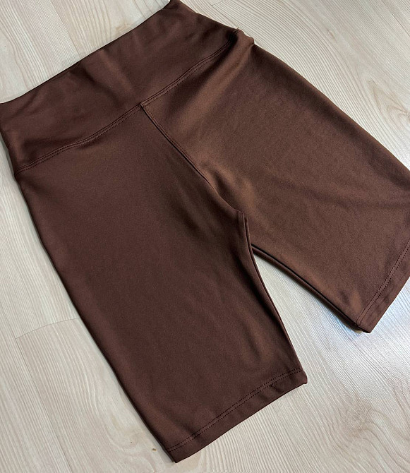 Шорти жіночі Oysho 114 велосипедки з логотипом коричневі, коричневий, L Одеса - фото 7