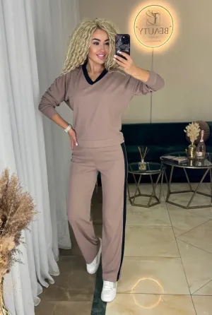 Жіночий костюм з рубчику з брюками палаццо Одеса