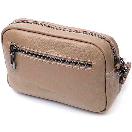 Жіноча сумка крос-боді з натуральної шкіри Vintage 22293 Бежева Київ