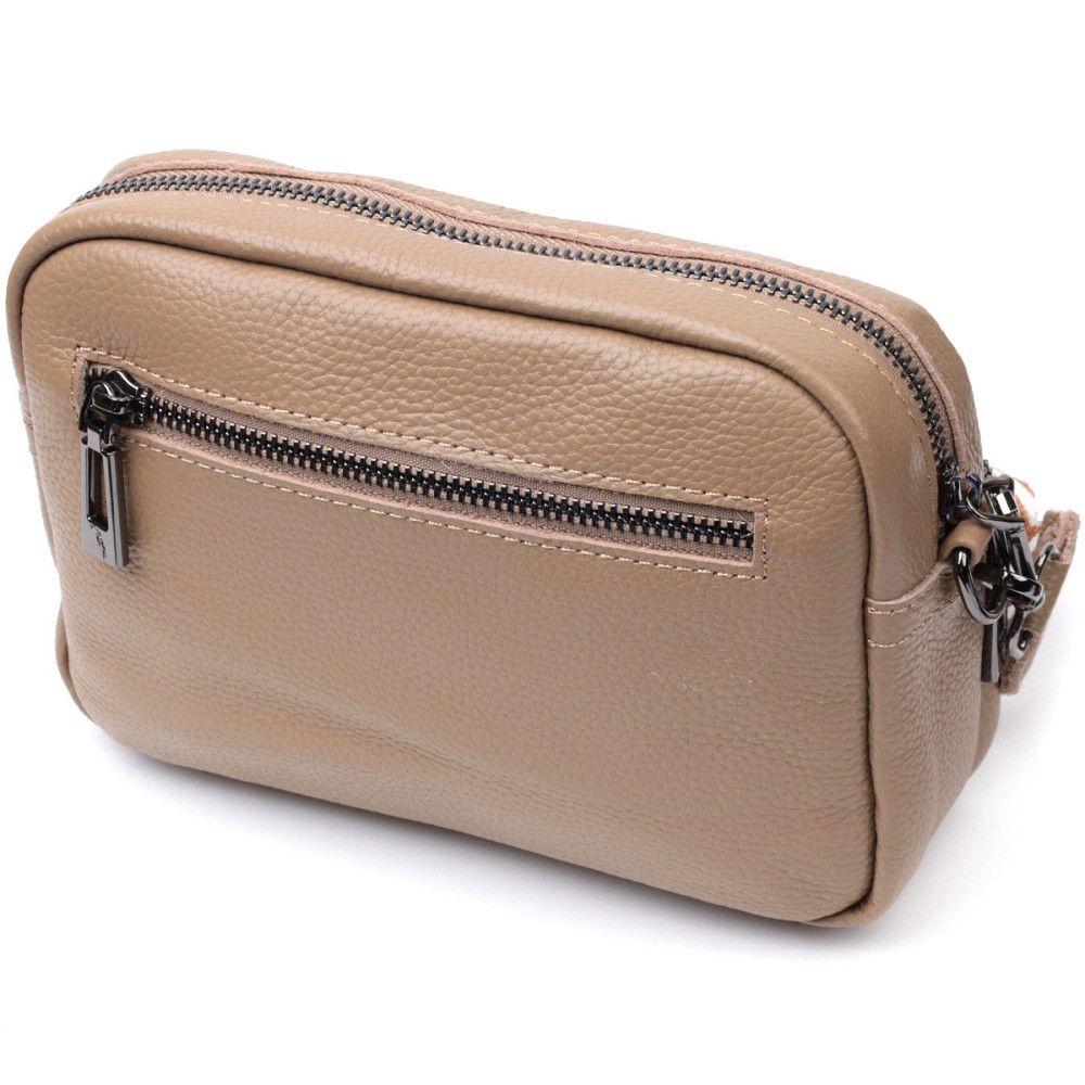 Жіноча сумка крос-боді з натуральної шкіри Vintage 22293 Бежева Київ - фото 2