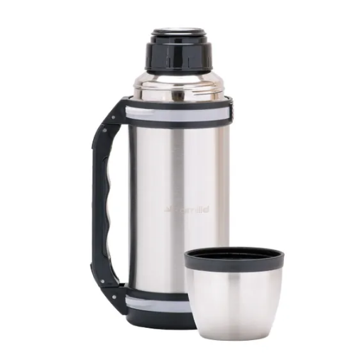 Термос 1000мл з ручкою та ремінцем нержавіюча сталь KAMILLE 2090 Житомир - изображение 5