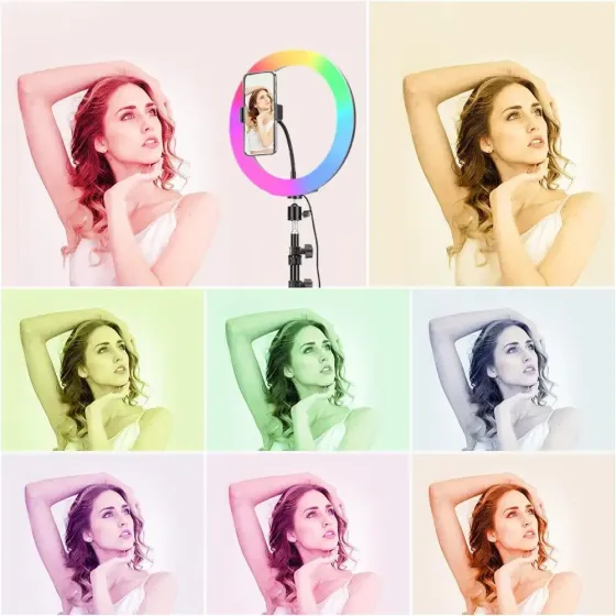 Кольцевая RGB селфи - лампа, 26 см Коломыя