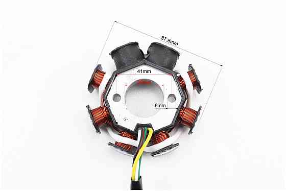Статор магнето (генератора) (8 котушок роз'єм "мама 3 + 2") висота 28мм Київ