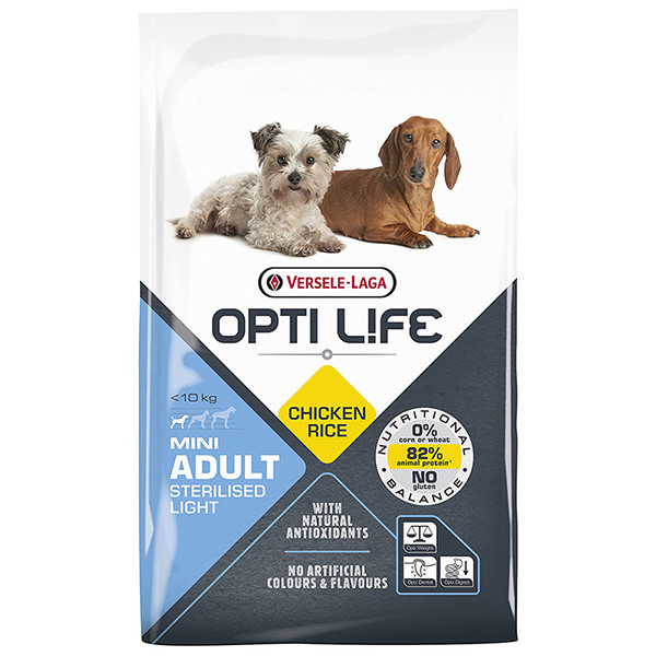 Opti Life Sterilised Light Mini ОПТИ ЛАЙФ СЕРИЛАЙЗИД ЛАЙТ МИНИ МАЛЫХ сухой суперпремиум корм для стерилизованных и собак с лишним весом мини и малых п Киев - изображение 1
