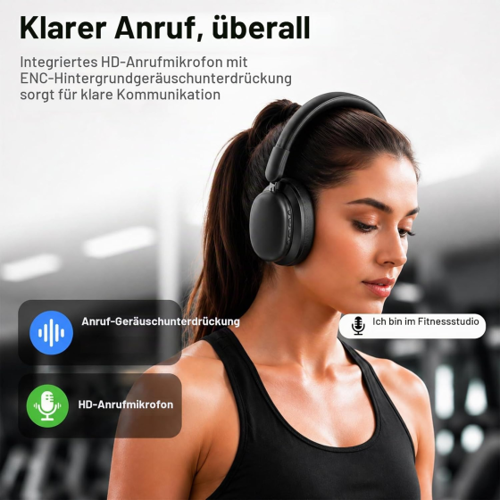Бездротові Bluetooth-навушники A9-1, Bluetooth 5.4, до 100 годин роботи, 3 режими еквалайзера, мікрофон, 3,5 мм, складні, чорні Київ