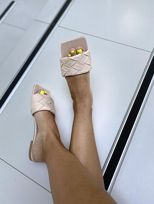 Meideli Зручні жіночі шльопанці, штучна шкіра, бежеві на низькому ходу MEIDELI E839-7 р. 36, 38 Коломыя - изображение 3