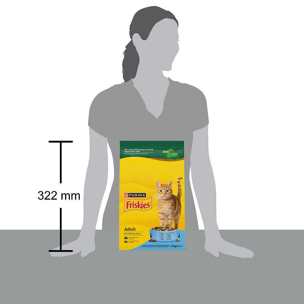 Сухий корм FRISKIES для дорослих котів, з лососем та овочами, 1.5 кг Київ - фото 5