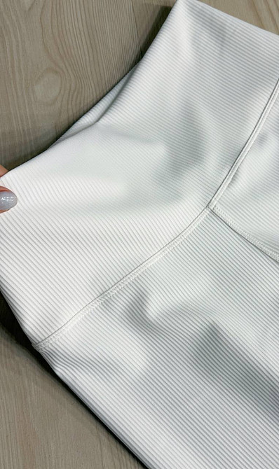 Лосини жіночі A-N 26001 в рубчик з широким поясом білі, білий, L Київ - фото 7