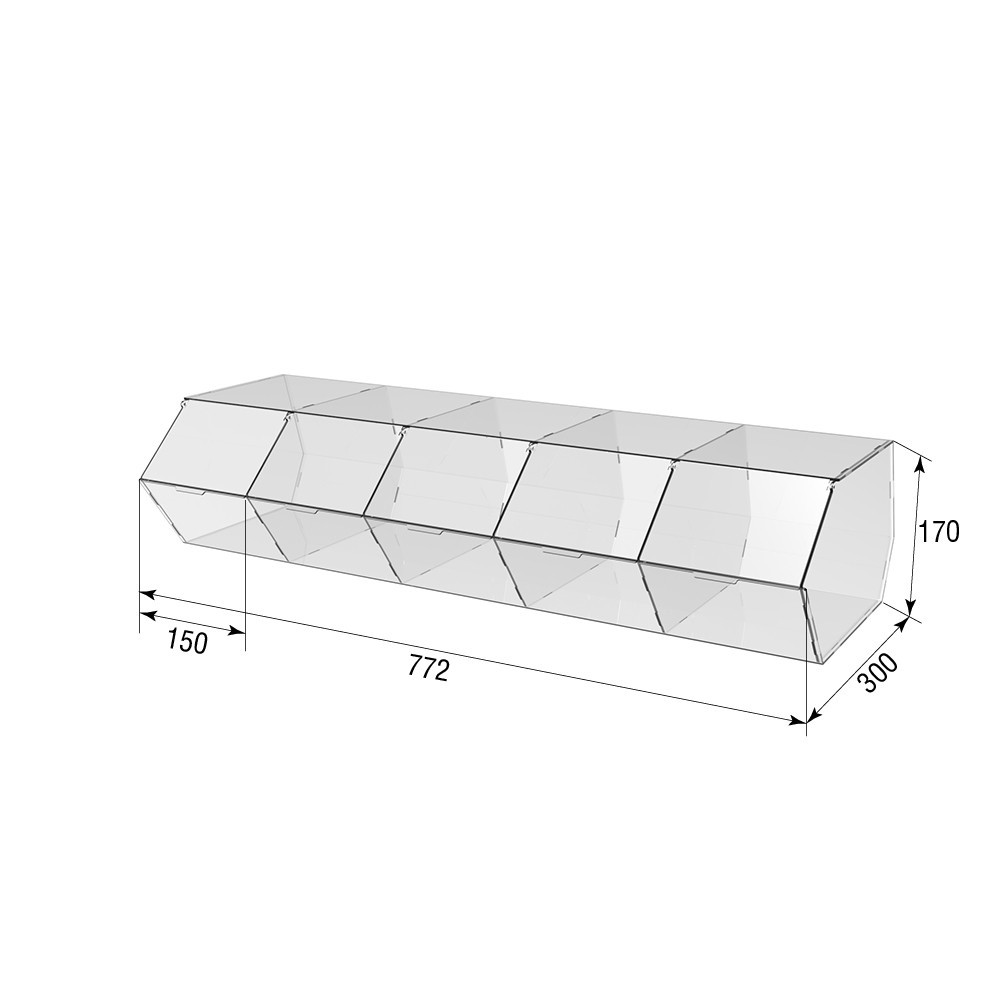 Диспенсер EKOSTAR для мармеладов, снеков, орехов 5 ячеек Киев - изображение 5