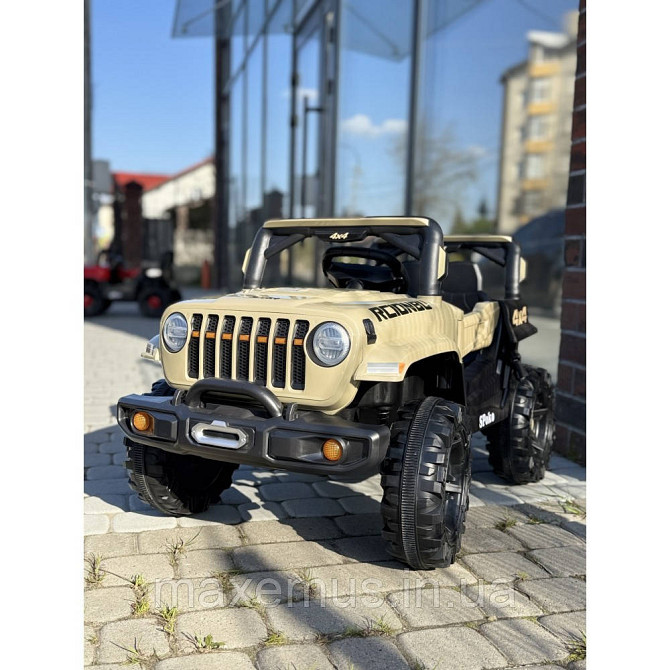 Детский электромобиль на аккумуляторе QD-V80 электромашина для детей с пультом управления Хаки Мостиска - изображение 5