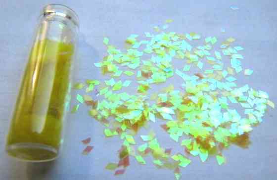 Плівка для ефекту "Бите скло" порізана в колбочках жовта Київ