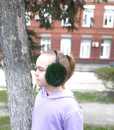 Наушники меховые детские из кролика Хаки Харьков