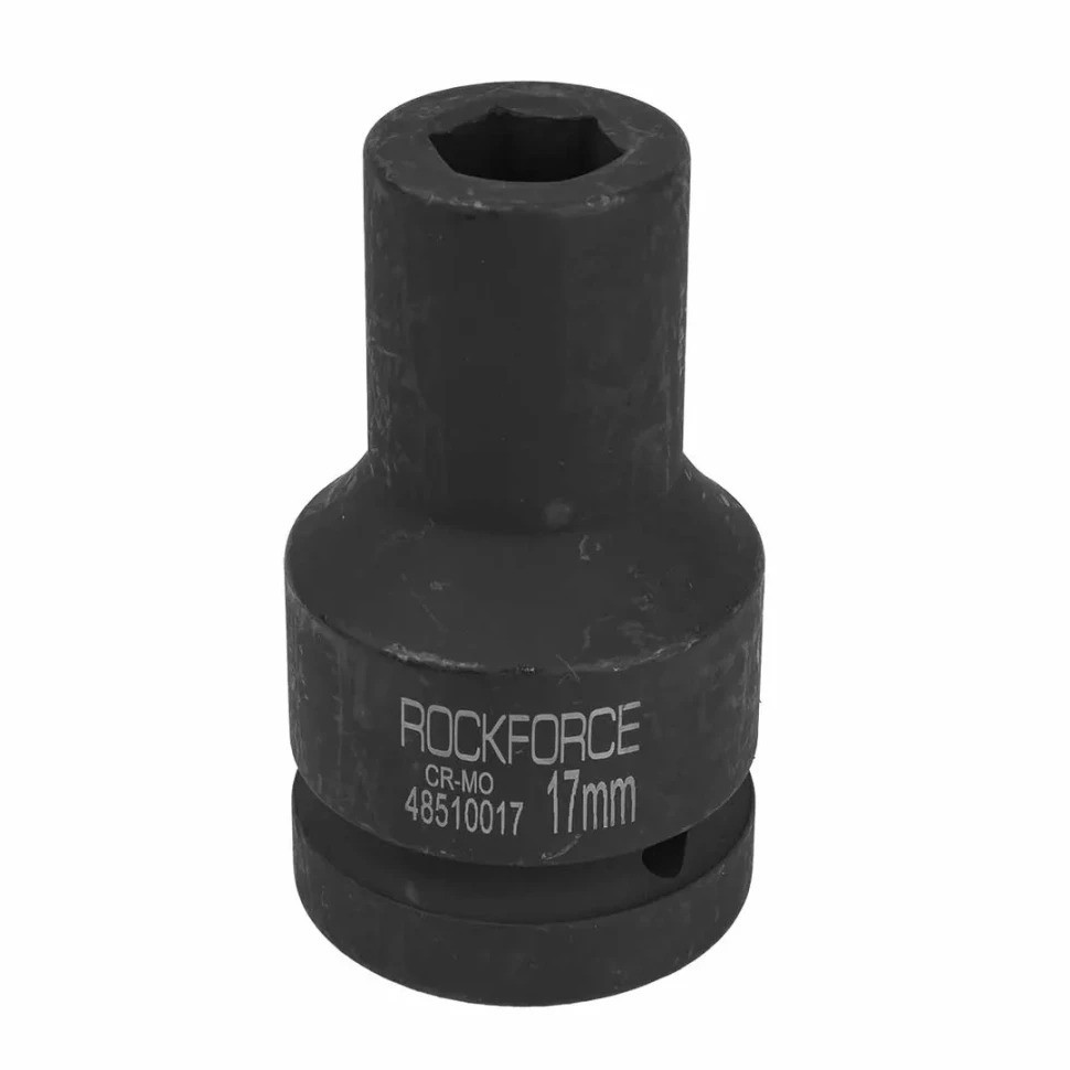 Головка ударна глибока 1'' 6-гранна 17мм Rockforce RF-48510017 Одесса - изображение 1