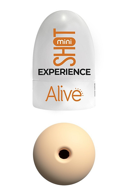 Карманный мастурбатор Alive Mini Shot Experience бежевый Sex Aura Киев - изображение 1
