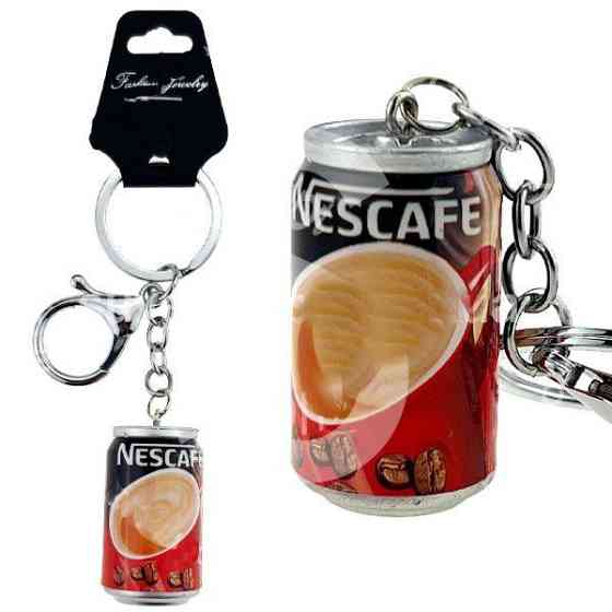 Брелок металевий Банку кави Nescafe Київ