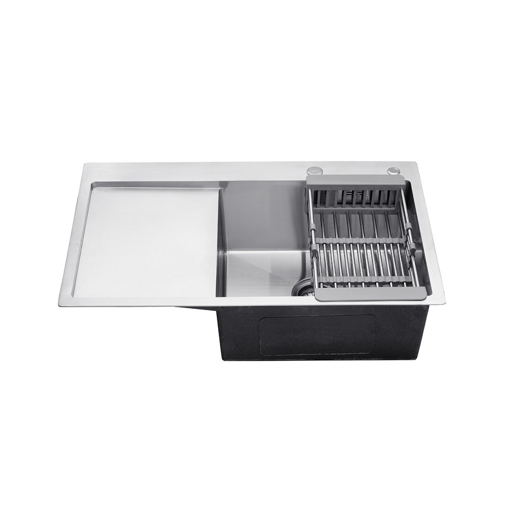 Кухонная мойка с нержавеющей стали Kroner KRP Gebürstet - 78х49RHM (3/1 мм) Киев - изображение 4