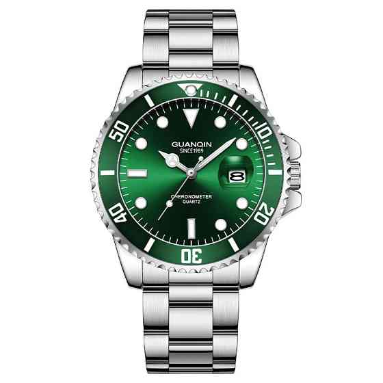 Годинник чоловічий водостійкий Guanquin Materhorn 5 Bar Сріблястий Вінниця