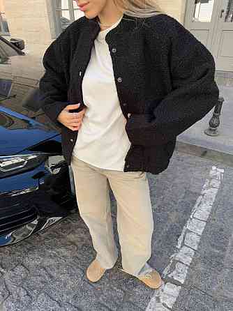 Женский стильный бомбер на кнопках кашемир барашек Одесса