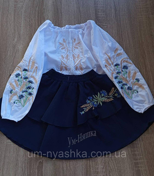 Детская вышиванка с васильками и колосками 104-146 Кривой Рог - изображение 3